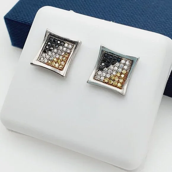 925 Sterling Silver Plated CZ Earrings, EVBRS688